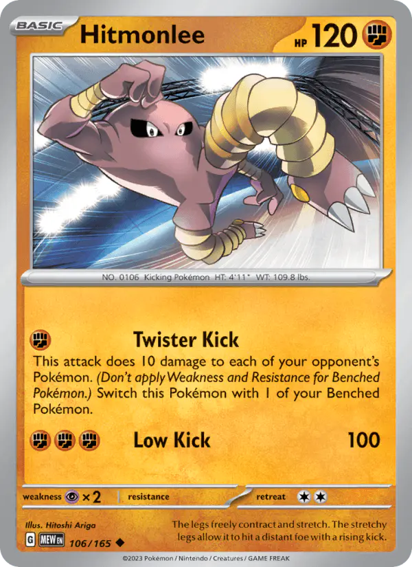 Carta Hitmonlee 106/165 de 151