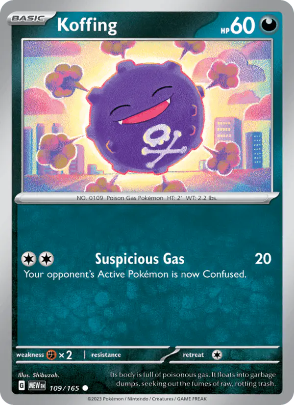 Carta Koffing 109/165 de 151