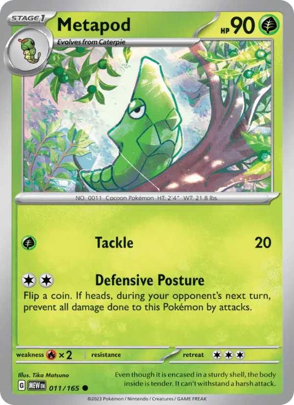 Carta Metapod 011/165 de 151