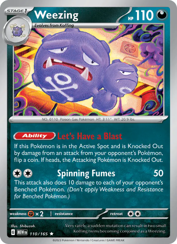 Carta Weezing 110/165 de 151
