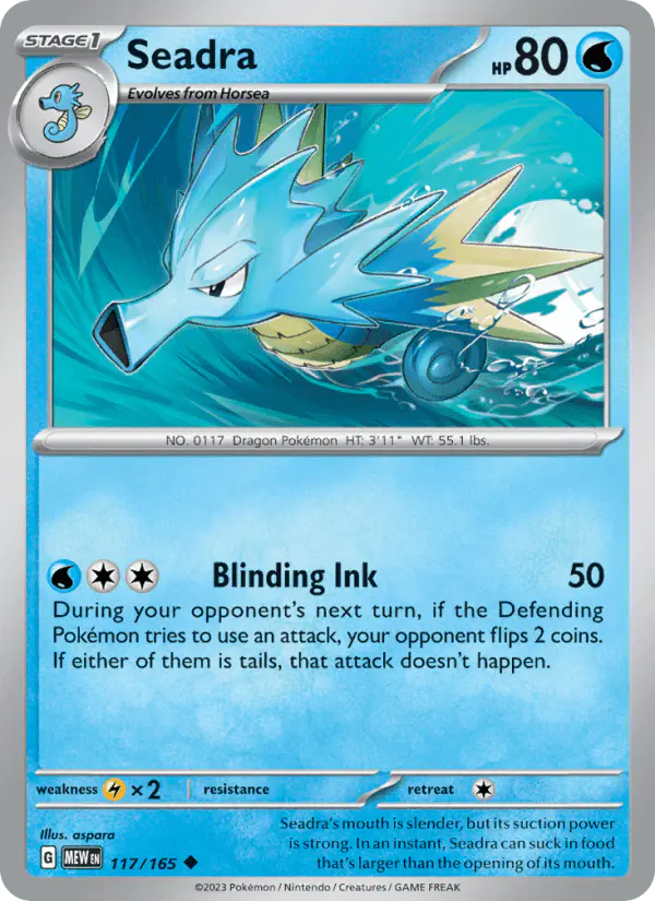 Carta Seadra 117/165 de 151