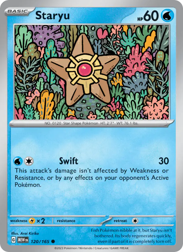 Carta Staryu 120/165 de 151
