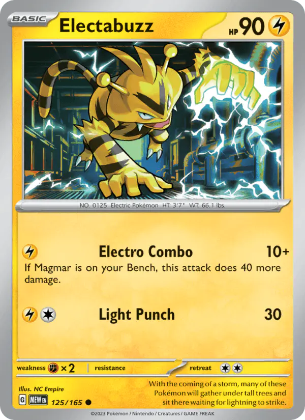 Carta Electabuzz 125/165 de 151