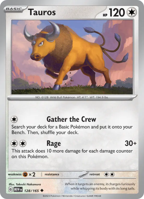 Carta Tauros 128/165 de 151