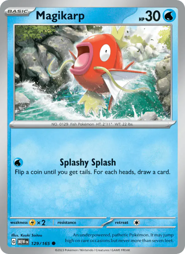 Carta Magikarp 129/165 de 151