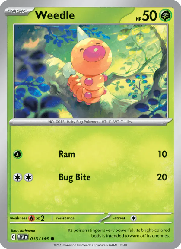 Carta Weedle 013/165 de 151
