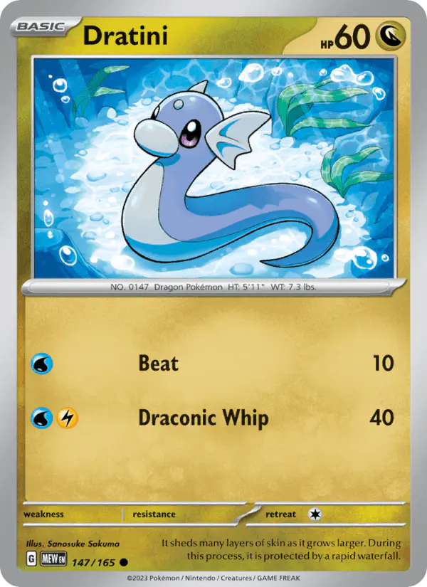 Carta Dratini 147/165 de 151