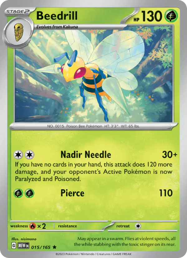 Carta Beedrill 015/165 de 151