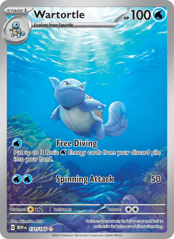 Carta Wartortle 171/165 de 151