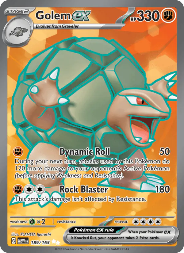 Carta Golem ex 189/165 de 151