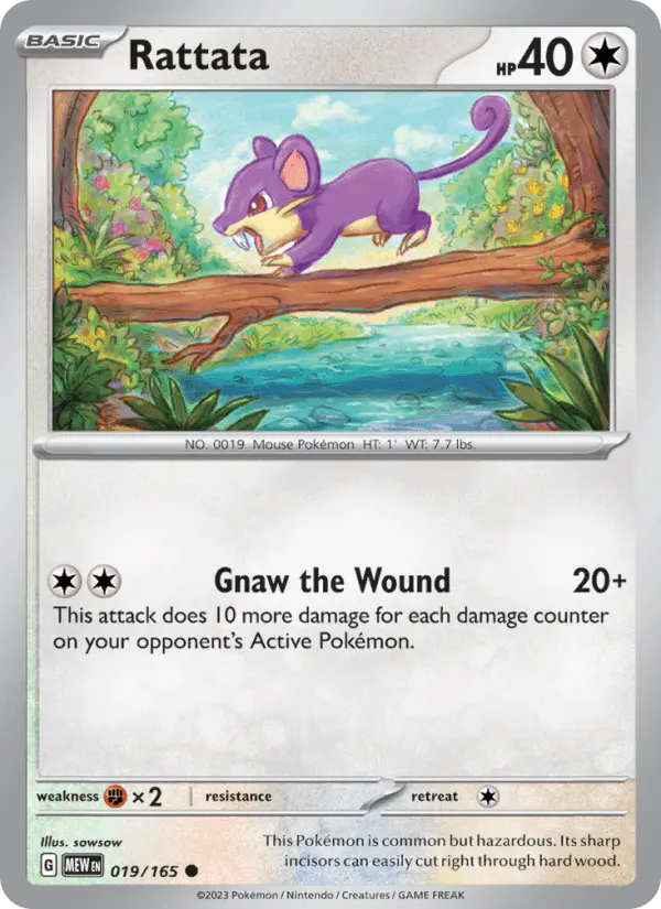 Carta Rattata 019/165 de 151