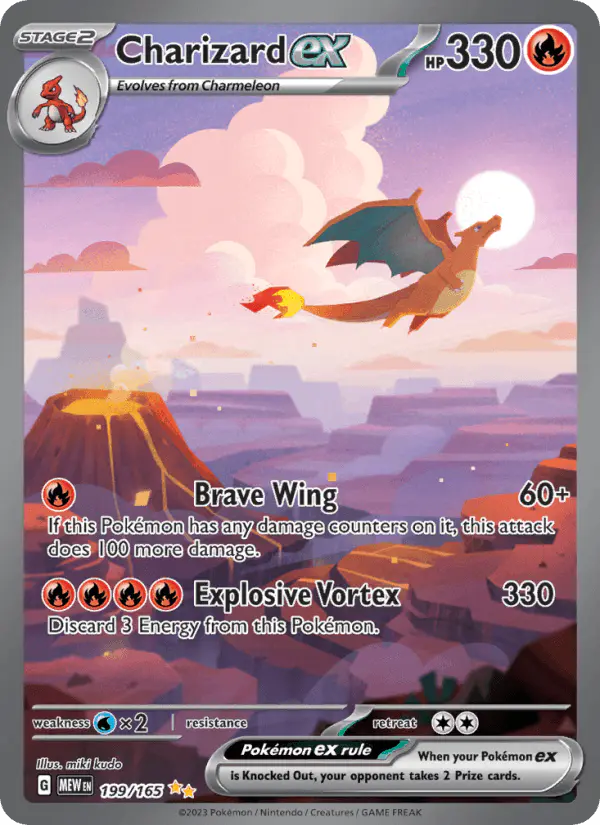 Carta Charizard ex 199/165 de 151