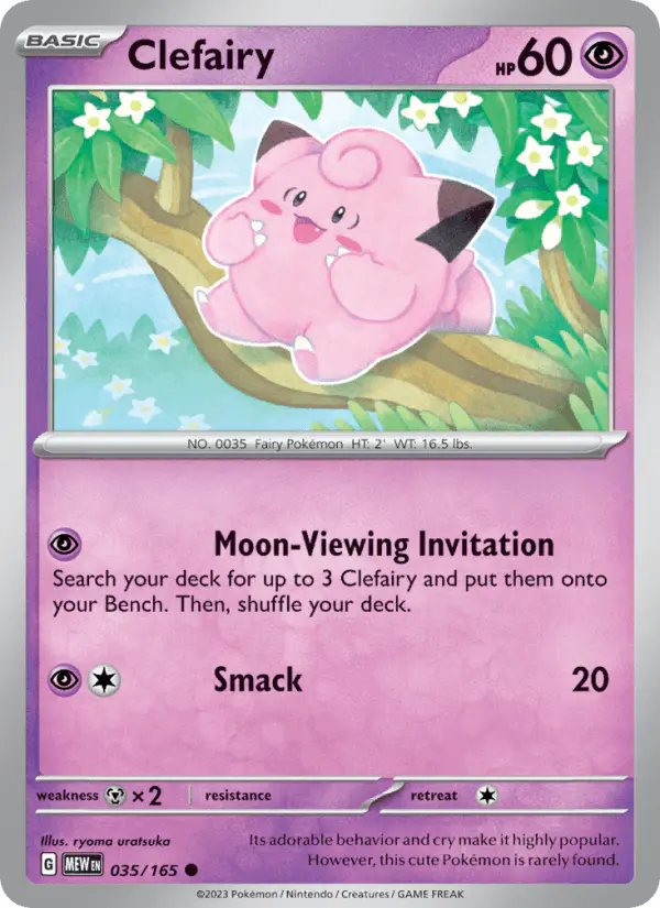 Carta Clefairy 035/165 de 151
