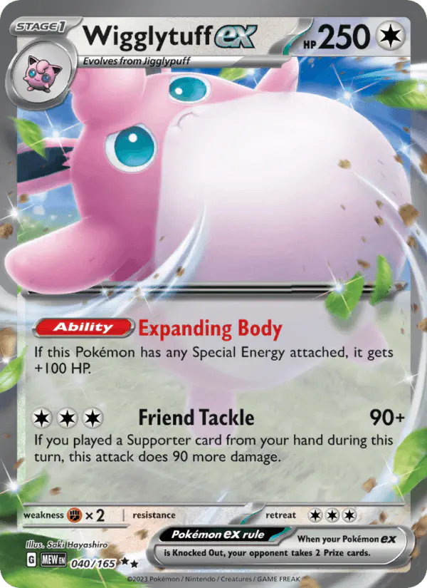 Carta Wigglytuff ex 040/165 de 151