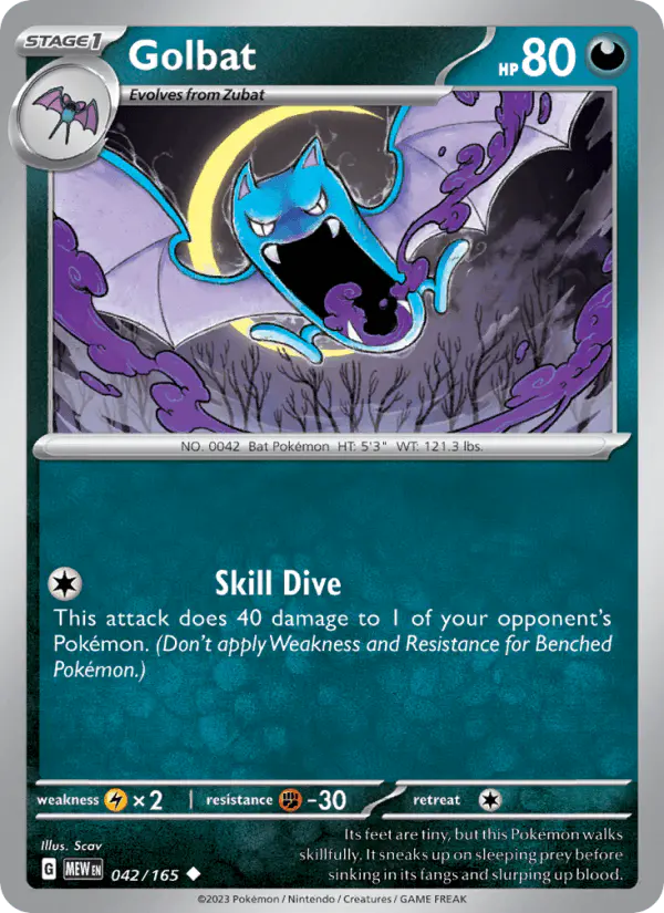 Carta Golbat 042/165 de 151