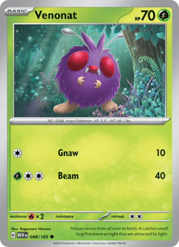 Carta Venonat 048/165 de 151