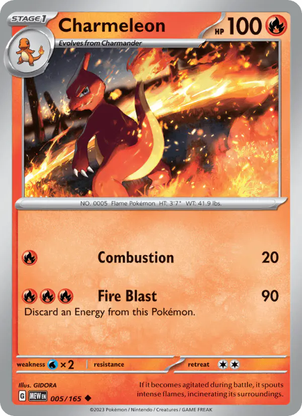 Carta Charmeleon 005/165 de 151