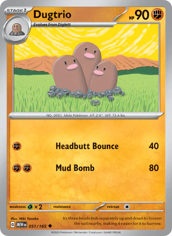 Carta Dugtrio 051/165 de 151