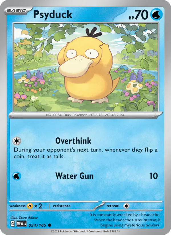 Carta Psyduck 054/165 de 151