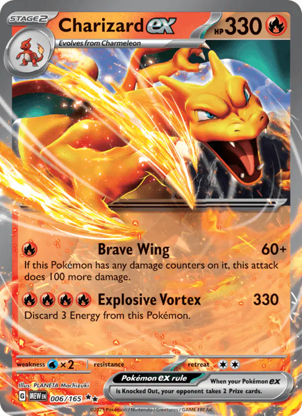 Carta Charizard ex 006/165 de 151