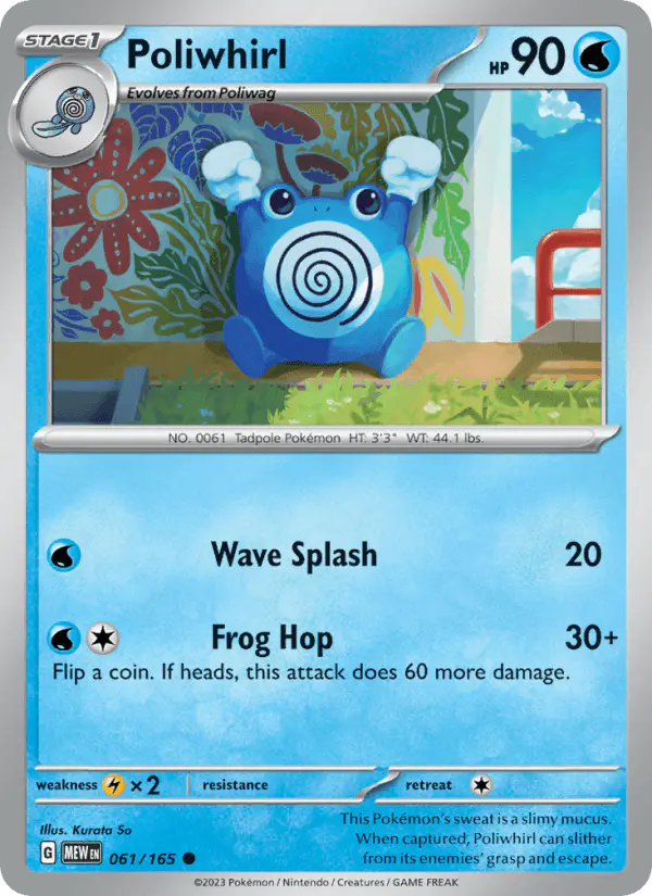 Carta Poliwhirl 061/165 de 151