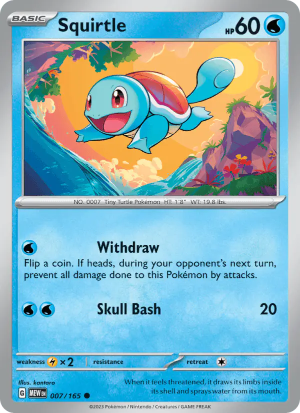 Carta Squirtle 007/165 de 151