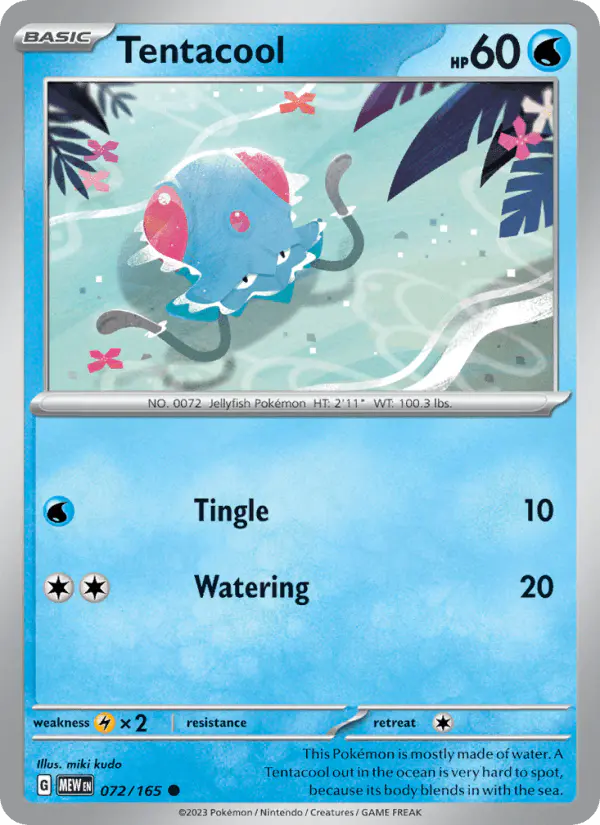 Carta Tentacool 072/165 de 151