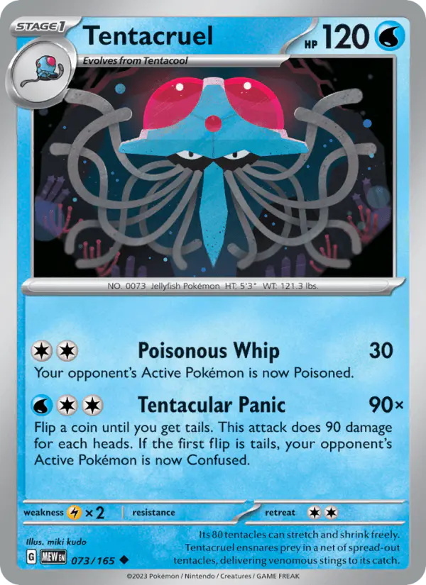 Carta Tentacruel 073/165 de 151