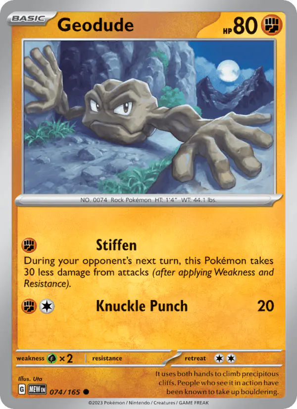 Carta Geodude 074/165 de 151