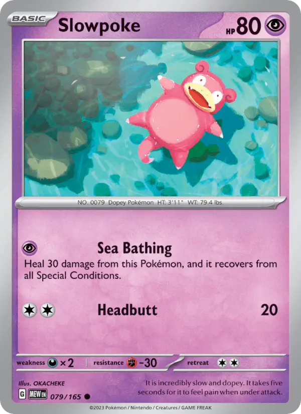 Carta Slowpoke 079/165 de 151