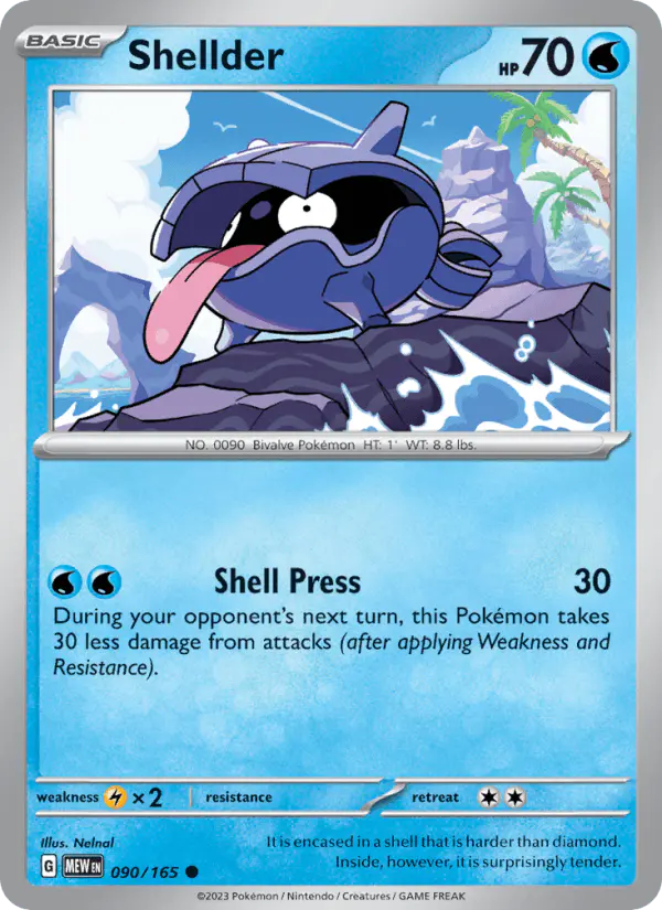 Carta Shellder 090/165 de 151