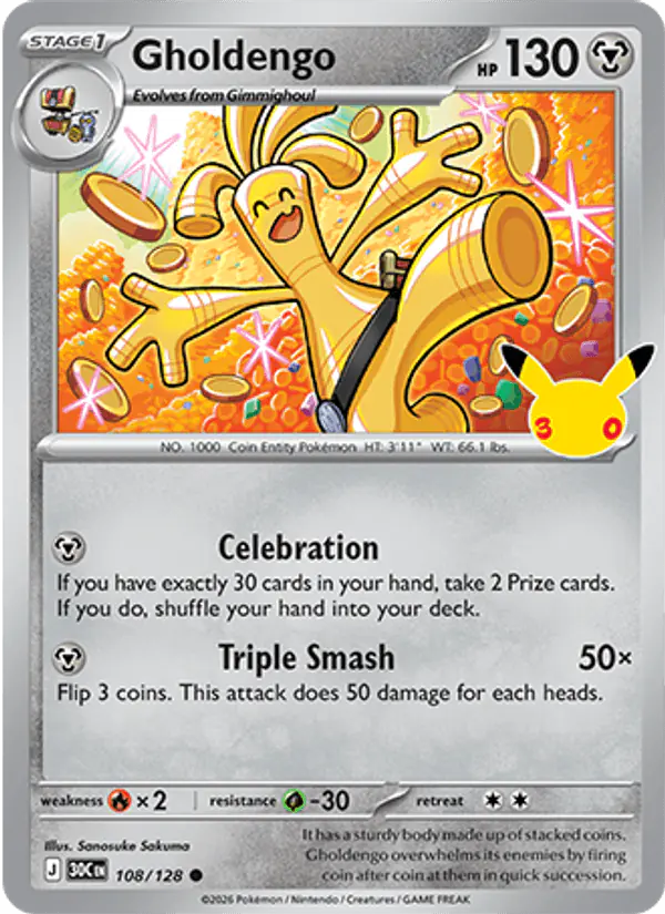 Carta Gholdengo 108/128 de 30th Celebration