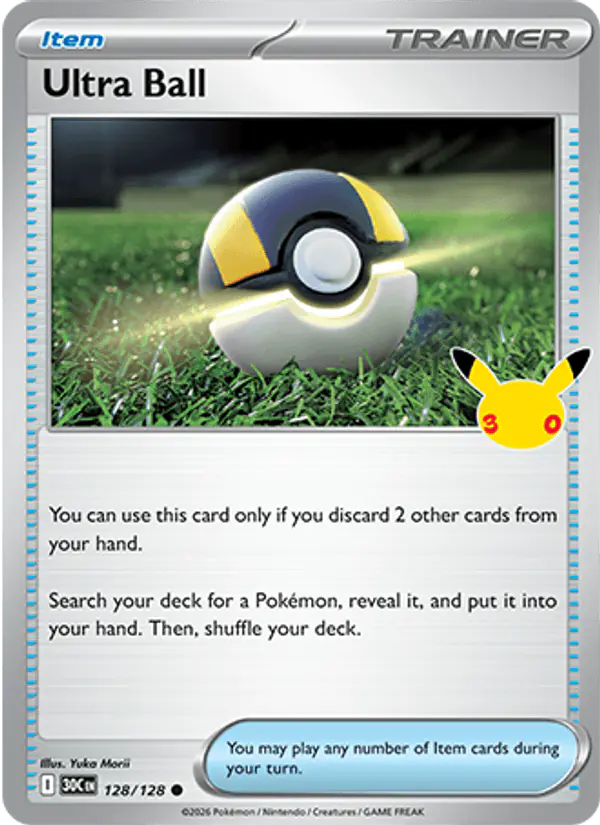 Carta Ultra Ball 128/128 de 30th Celebration