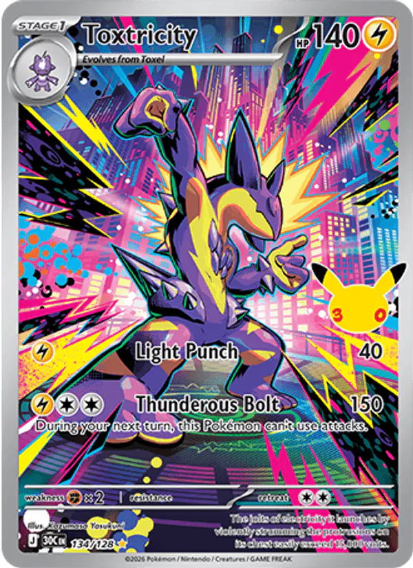 Carta Toxtricity 134/128 de 30th Celebration