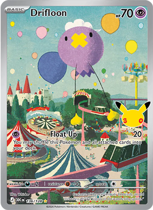 Carta Drifloon 136/128 de 30th Celebration