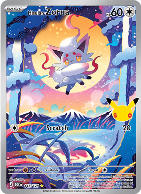 Carta Hisuian Zorua 145/128 de 30th Celebration