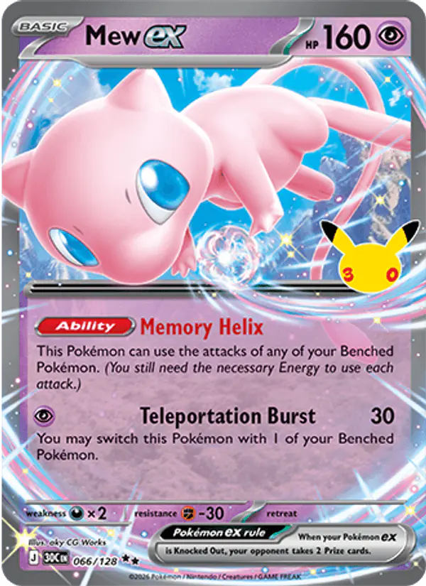 Carta Mew ex 066/128 de 30th Celebration