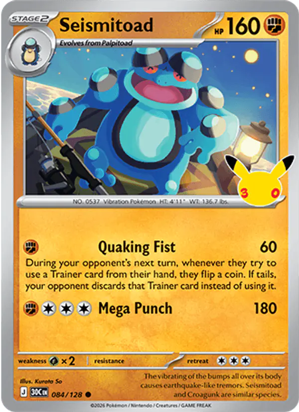 Carta Seismitoad 084/128 de 30th Celebration