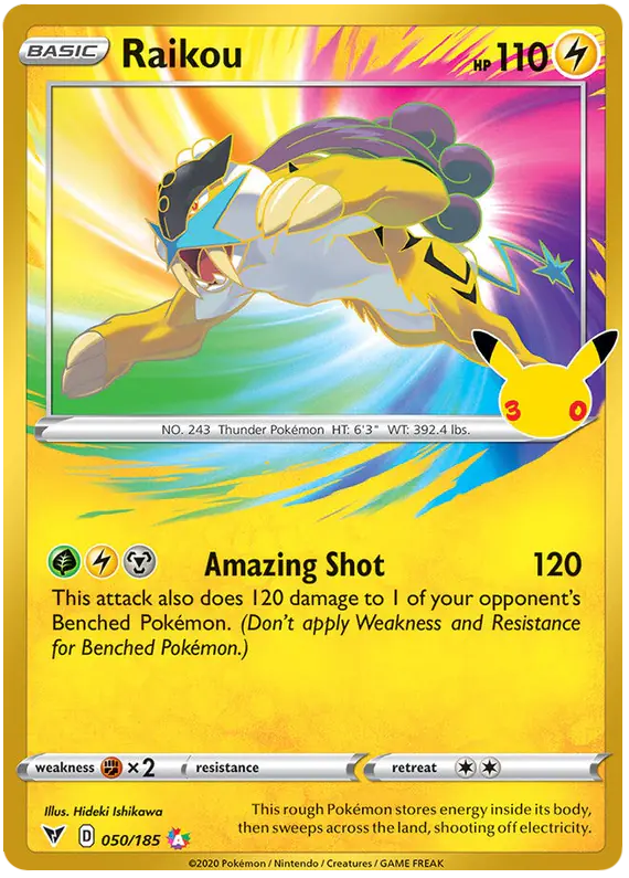 Carta Raikou 012/030 de 30th Classic Collection