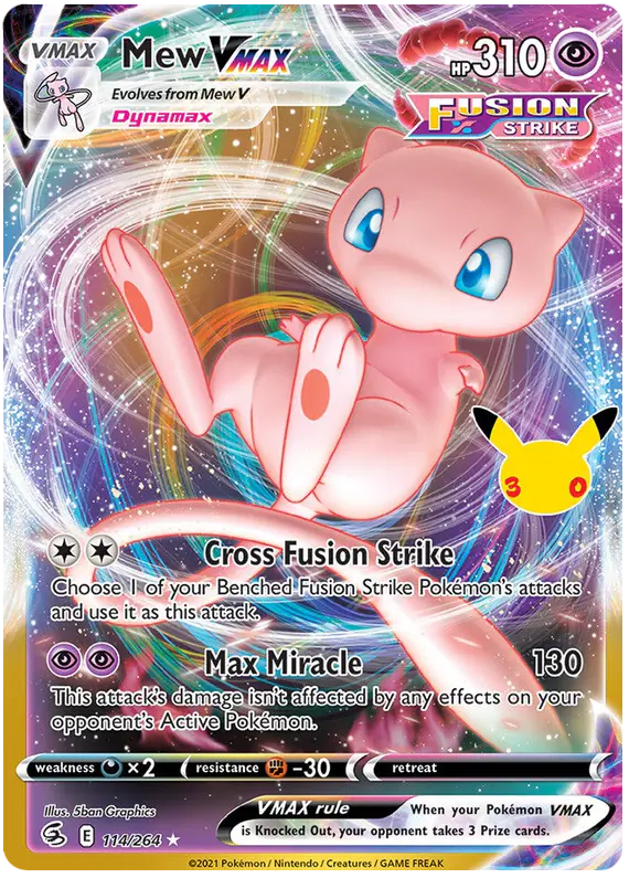 Carta Mew VMAX 026/030 de 30th Classic Collection
