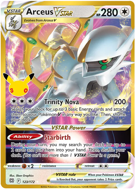 Carta Arceus VSTAR 027/030 de 30th Classic Collection