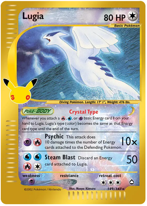 Carta Lugia 029/030 de 30th Classic Collection