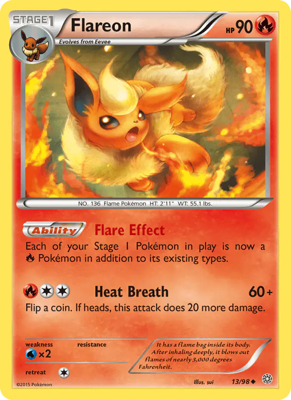 Carta Flareon 13/98 de Ancient Origins