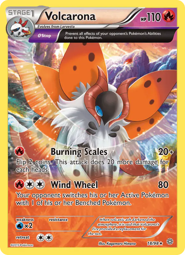 Carta Volcarona 18/98 de Ancient Origins