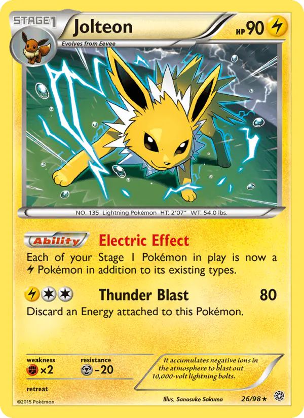 Carta Jolteon 26/98 de Ancient Origins