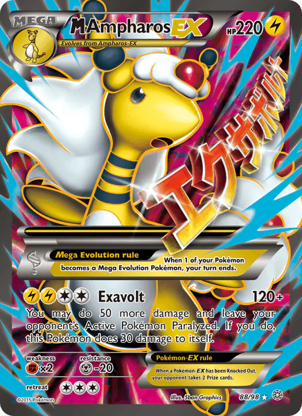 Carta M Ampharos EX 88/98 de Ancient Origins
