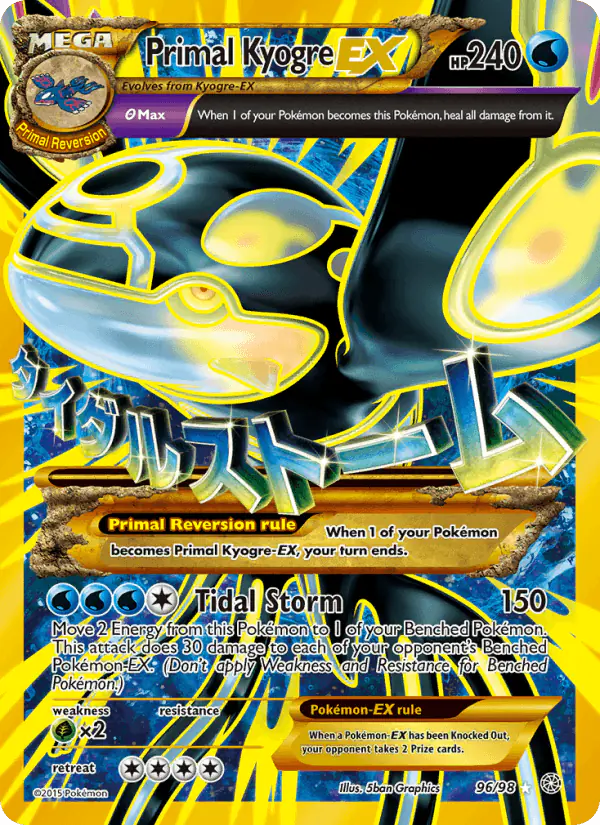 Carta Primal Kyogre EX 96/98 de Ancient Origins