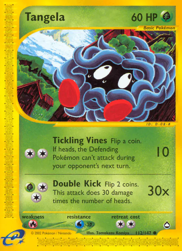 Carta Tangela 112/147 de Aquapolis
