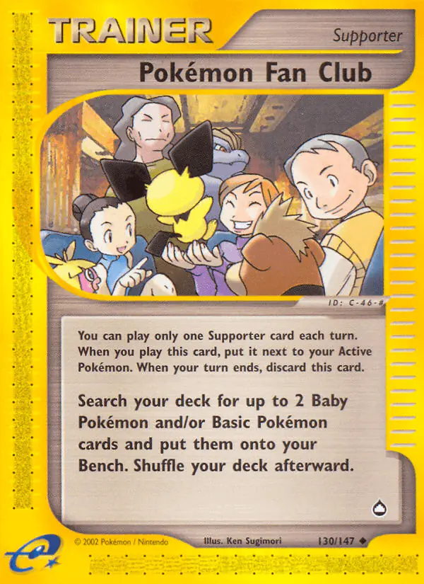 Carta Pokémon Fan Club 130/147 de Aquapolis