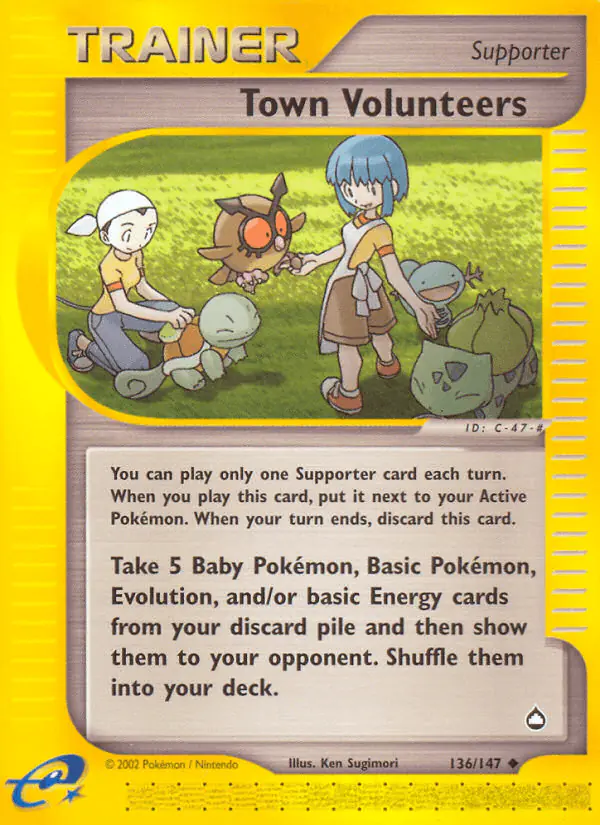 Carta Town Volunteers 136/147 de Aquapolis